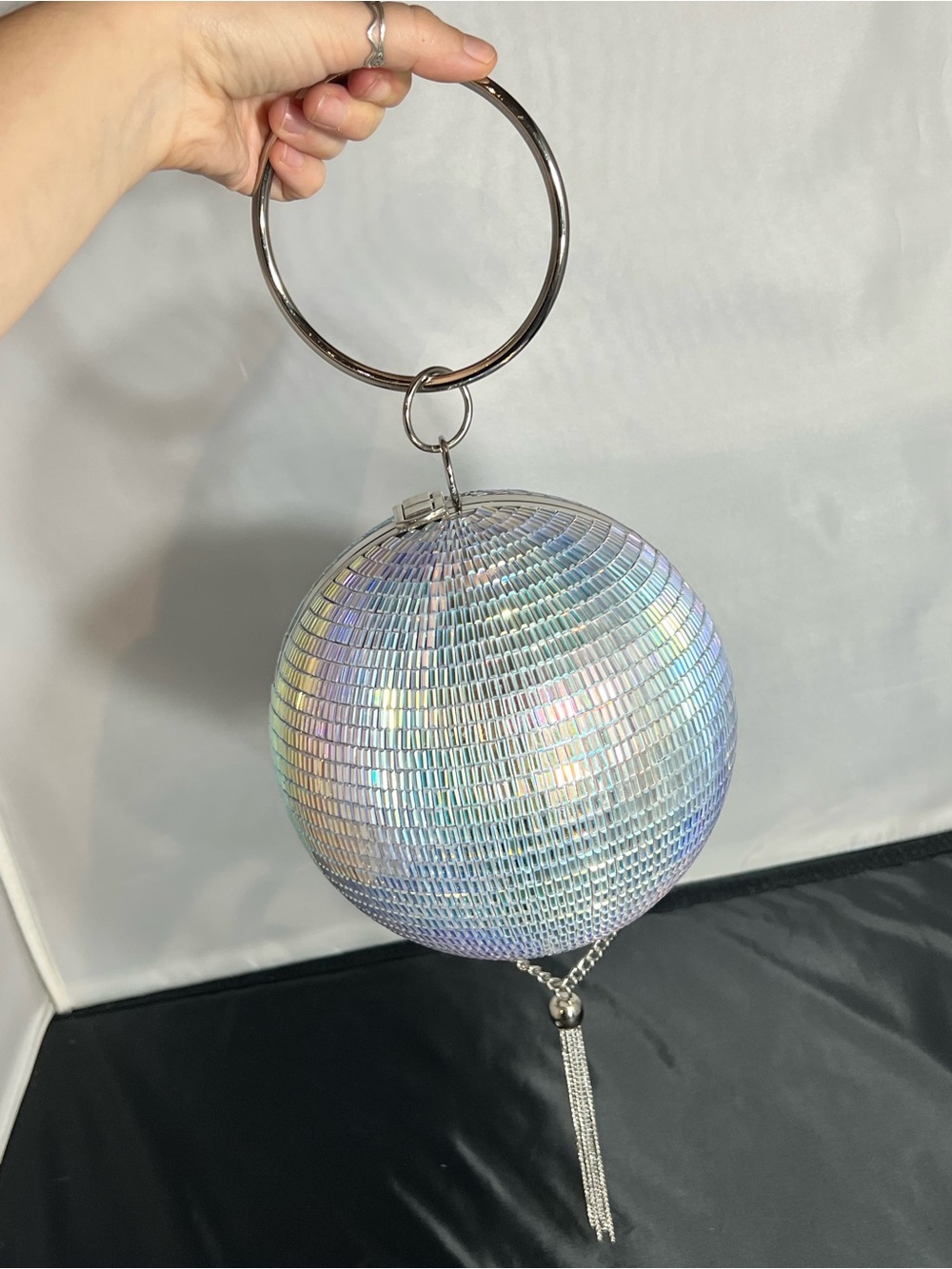 Dancing Queen Disco Ball Purse Funky Fun Party Statement Bag w/ Shoulder Strap
